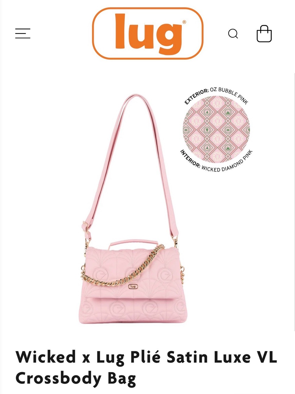 Wicked x Lug Plié Satin Luxe VL Crossbody Bag